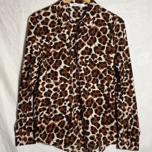 *GIFT* SAMSOE AND SAMSOE Milly Patterned Button Down L/S Blouse Sz. S